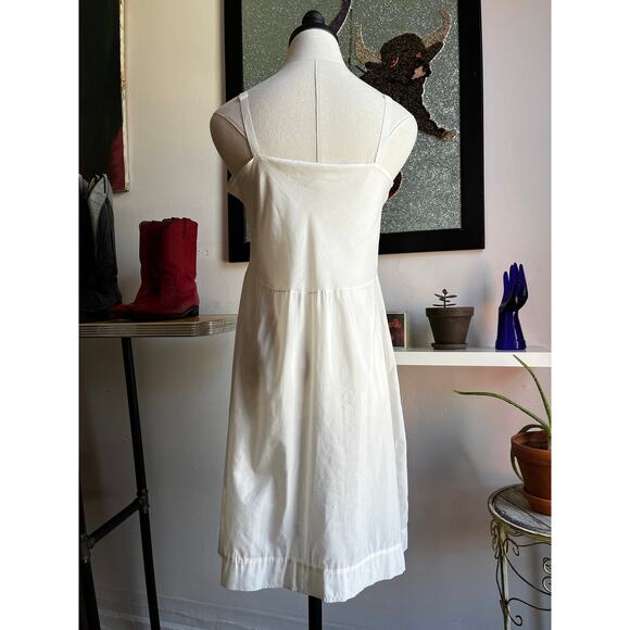 Vintage 60s Sheer Cotton Slip Dress | Edwardian Lace | Sears Roebuck | S/M - Picture 5 of 8